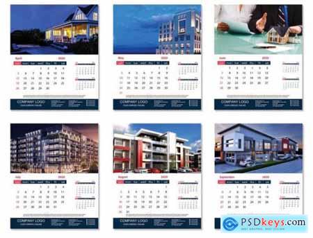 Desk Calendar design template 2020468