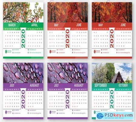 Desk Calendar design template 2020998