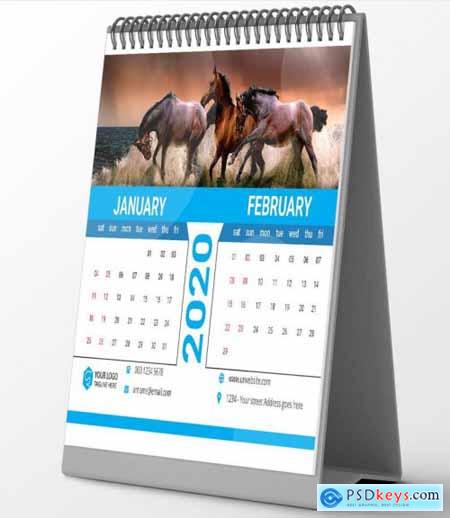 Desk Calendar design template 2020998
