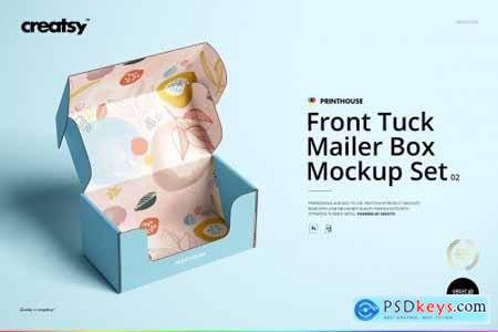 Front Tuck Mailer Box Mockup Set 02 4351655