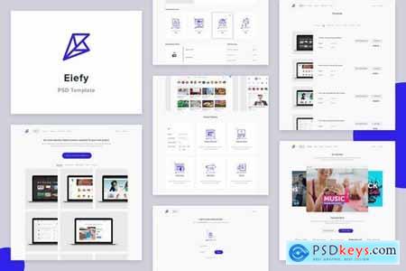 Eiefy PSD Template for Selling Themes & Services