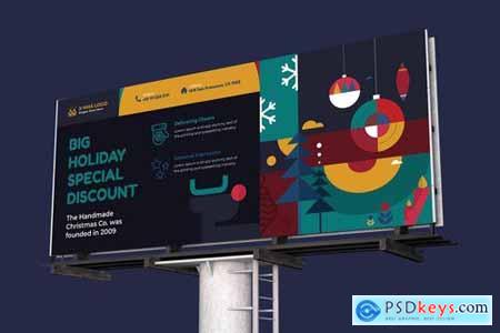 Merry Christmas Billboard PSD Template