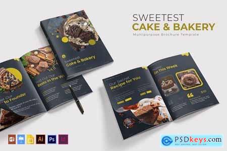 Sweetest Cake & Bakery Brochure Template