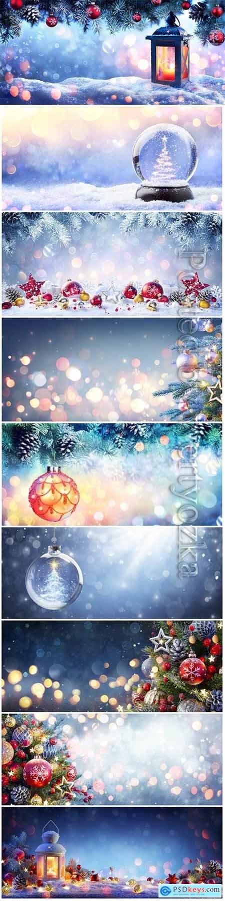 Wonderful New Year and Christmas Backgrounds