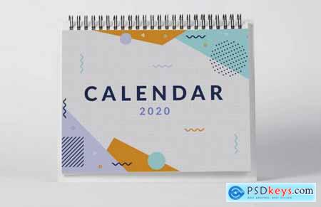 2020 Desktop Calendar Mock Up