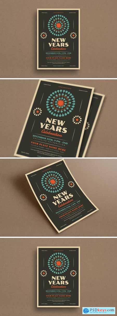 Retro New Years Event Flyer