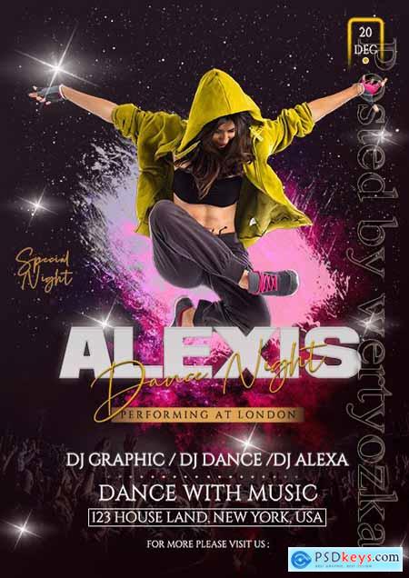 Alexis Dance Party - Premium flyer psd template