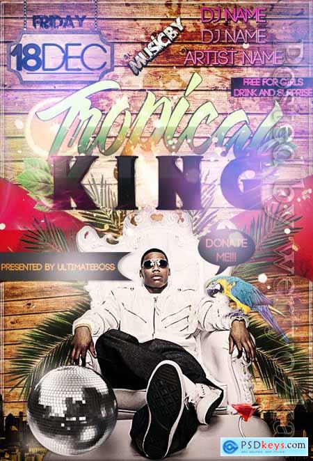 Tropical king - Premium flyer psd template