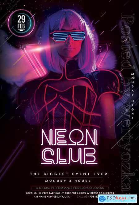 Neon Club - Premium flyer psd template