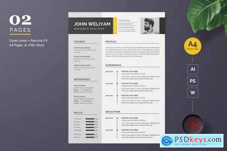 Professional and Modern CV - Resume Template