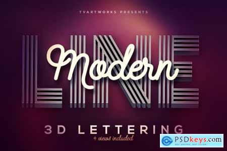 Modern Lines 3D Lerttering 3858571