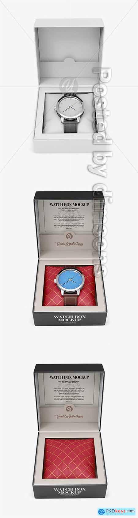 Opened Watch Box Mockup - Front View 51464