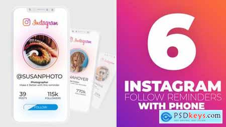 Videohive Instagram Follow Reminder With Phone 24651602
