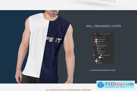 Download Mens Sleeveless Shirt Mockup Set » Free Download Photoshop ...