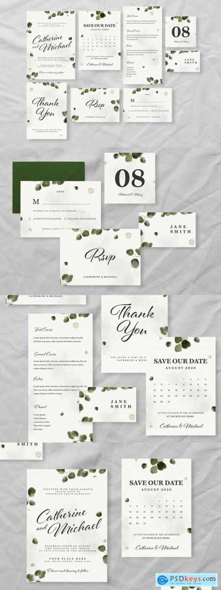 Eucalyptus Wedding Invitation Set