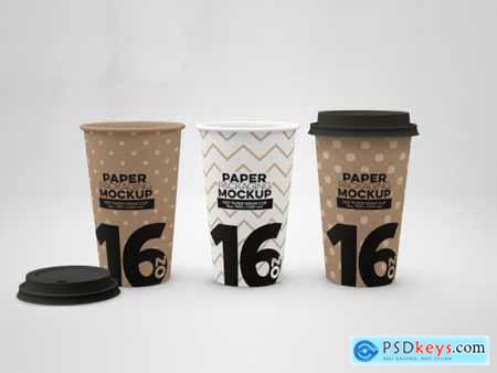 Paper Cup and Lid Mockups