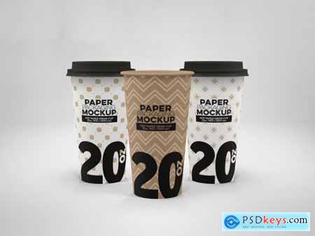 Paper Cup and Lid Mockups