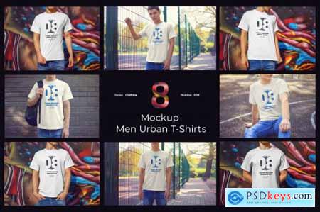 8 Urban Mockups T-Shirts