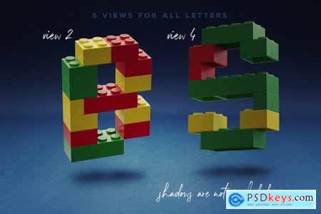 Toy Bricks 3D Lettering 3828851