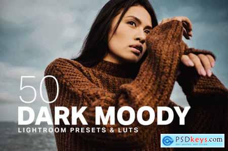 50 Dark Moody Lightroom Presets LUTs