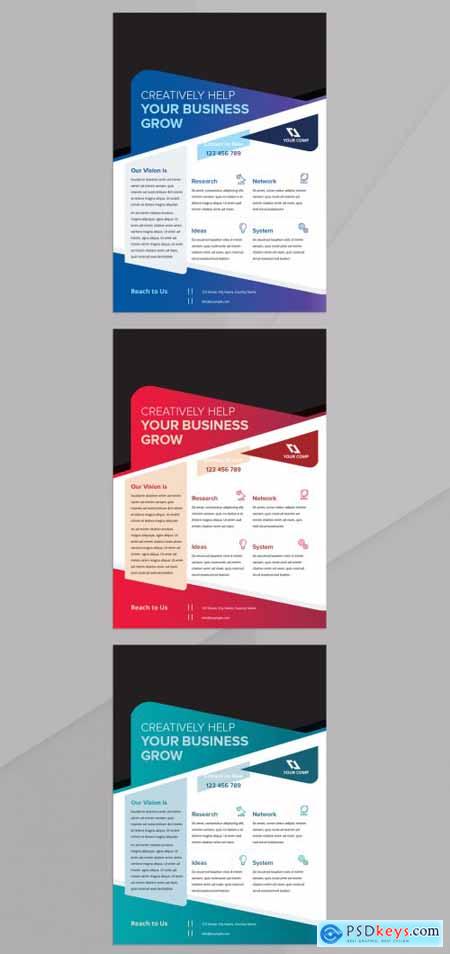 Flyer Layout with Round Geometric Elements