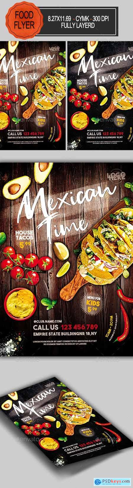 Mexican Food Flyer 24044077