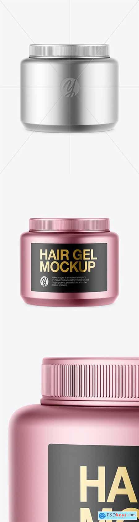 Matte Metallic Hair Gel Jar Mockup 51824
