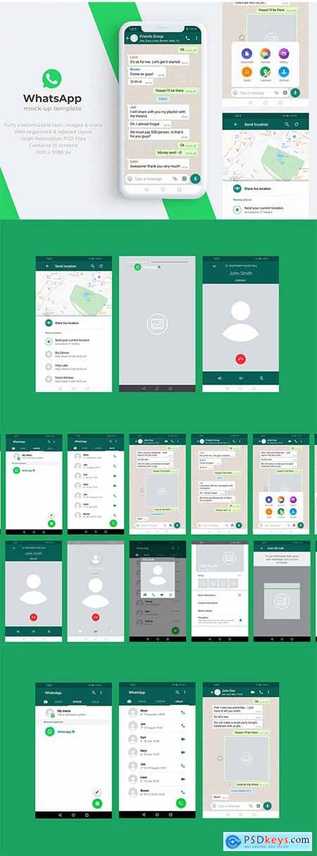 Download Whatsapp Mock Up Template Free Download Photoshop Vector Stock Image Via Torrent Zippyshare From Psdkeys Com