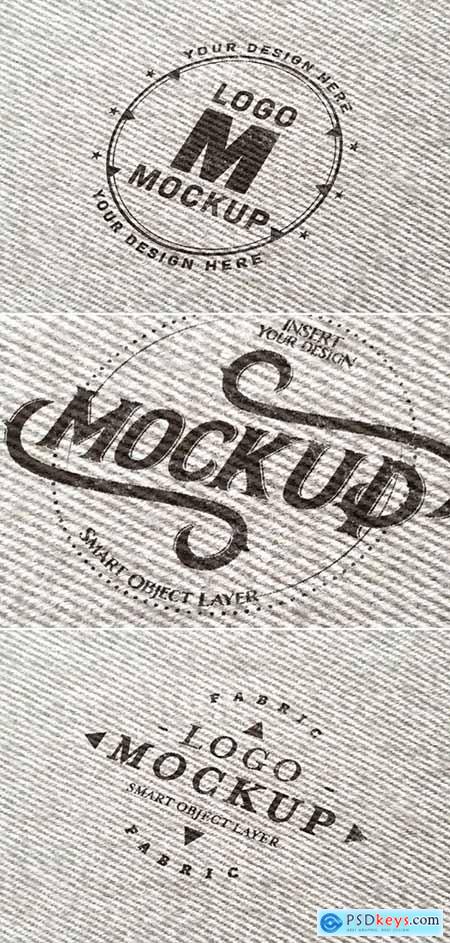 Logo Mockup on Wool Fabric Texture 309267440