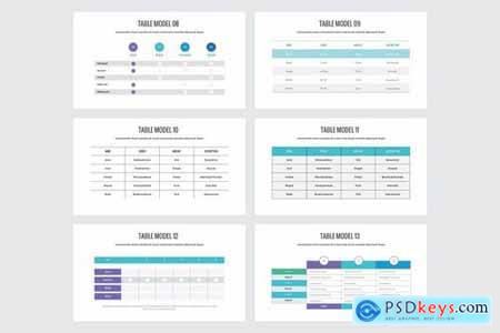 BEST CHART & TABLE COLLECTION - Powerpoint and Keynote Templates