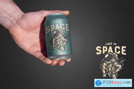 Clean Hand Beer Can Mockup
