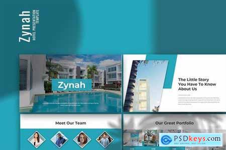 Zynah - Hotel Powerpoint Google Slides and Keynote Templates