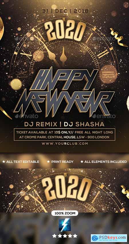 New Year Party Flyer 24957550