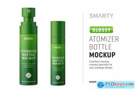 Glossy atomizer bottle mockup 4325110