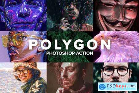 Polygon Photoshop Action 4403769