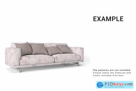 Sofa and Throw Pillows Set 3771292