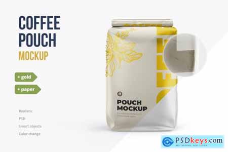 Coffee Pouch mockup Back view 4225678