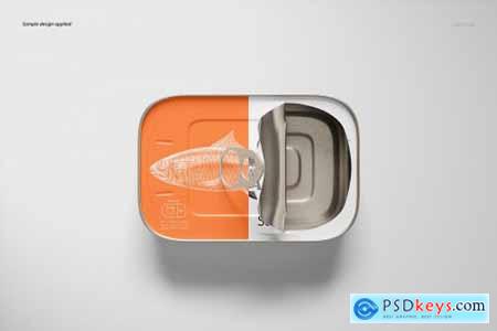 Sardine Fish Tin Can Mockup Set 4177576