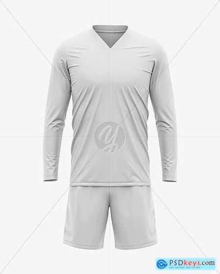 Men’s Long Sleeve Soccer Kit Mockup - Front 51671