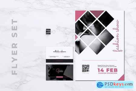 GAIA Fashion Show Event Flyer & Business Card
