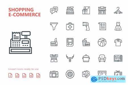 Shopping E-Commerce Icons Pack