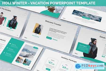Holi Winter - Vacation Powerpoint Template