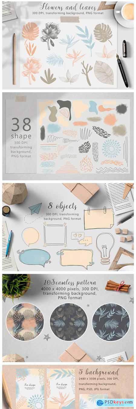 Hand Drawn Textures Collection 2333623 » Free Download Photoshop Vector ...
