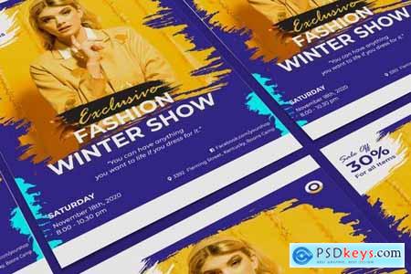 Creative Fashion Sale Poster DL Rackcard A5 Business Flyer PSD Templates
