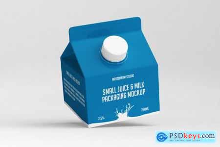 Small Juice Milk Packaging Mock-Up 4358399