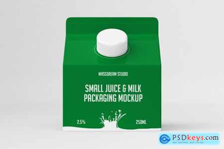 Small Juice Milk Packaging Mock-Up 4358399