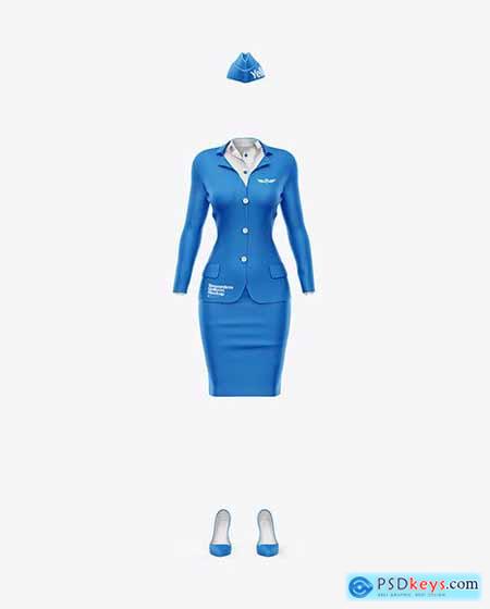 Stewardess Uniform Mockup 51400