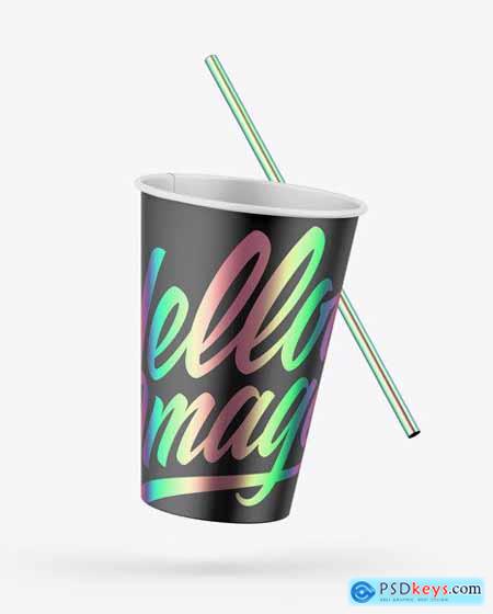 Download Matte Coffee Cup W- Straw Mockup 51414 » Free Download ...