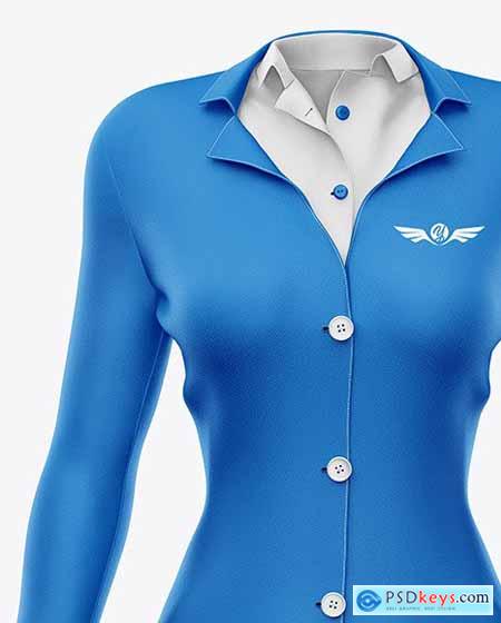 Stewardess Uniform Mockup 51400