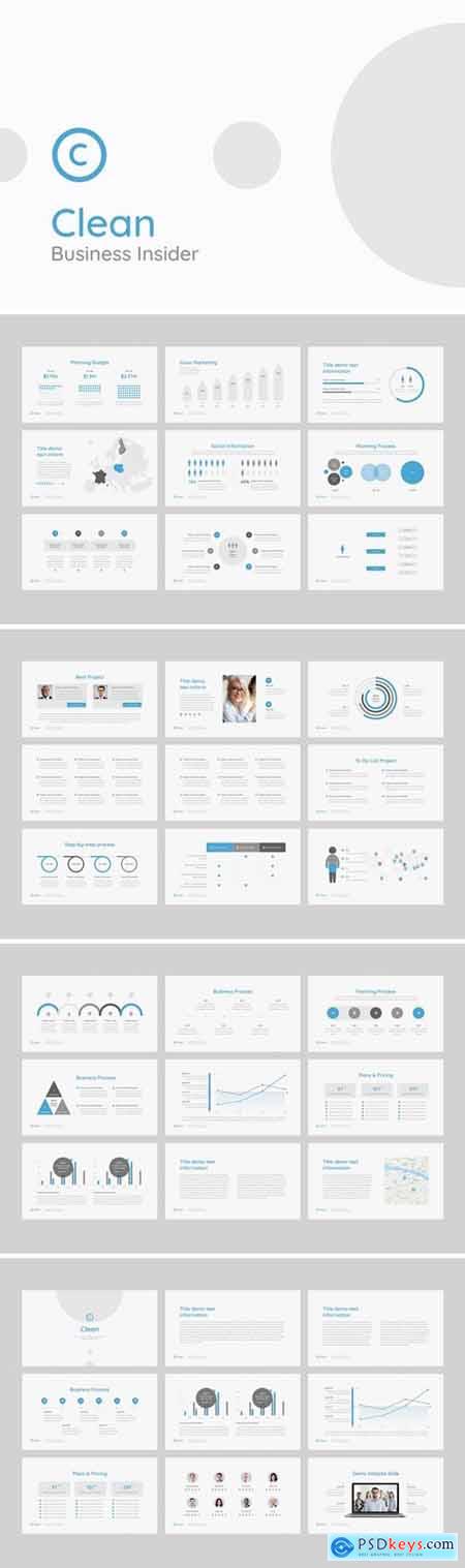 Clean - Business Insider Powerpoint, Keynote and Google Slides Templates
